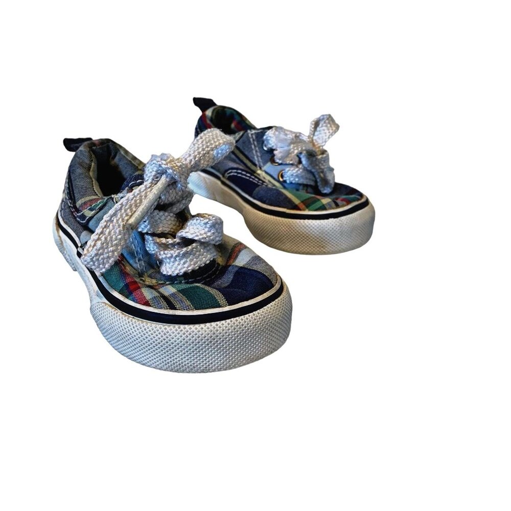 Baby Gap Plaid Low Top Sneakers 6